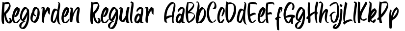 Regorden Regular font