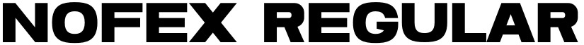 Nofex Regular font