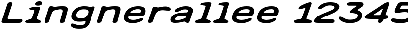 Lingnerallee 12345 font download