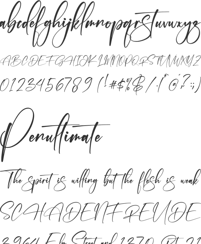 Gantlemind font preview