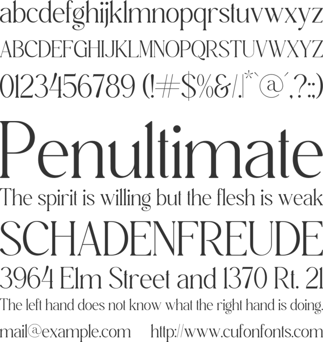 Meaglone font preview