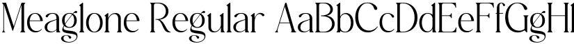 Meaglone Regular font