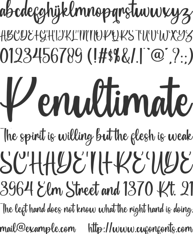 Senbatsu font preview