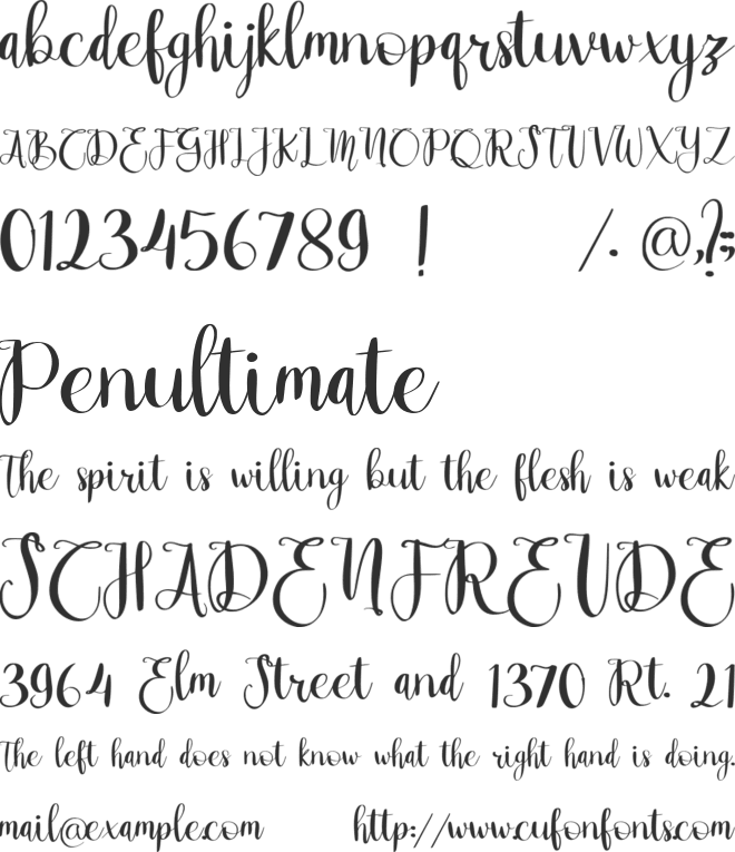 Maudylaki font preview