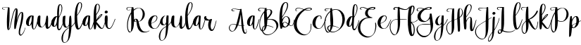 Maudylaki Regular font