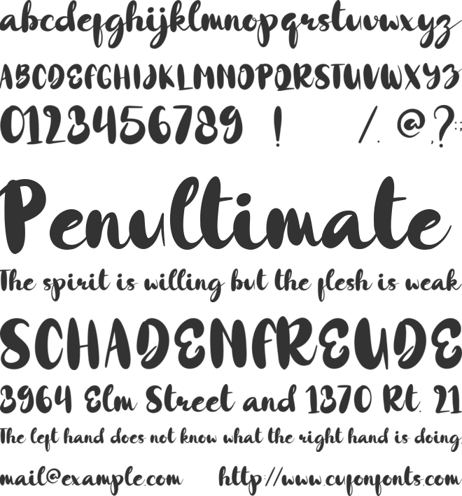 Golden Rainbow font preview