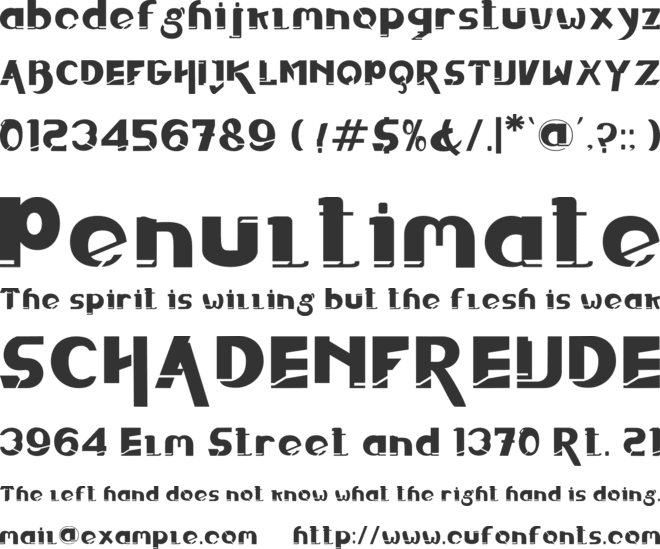 Tajira font preview