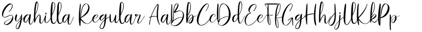 Syahilla Regular font