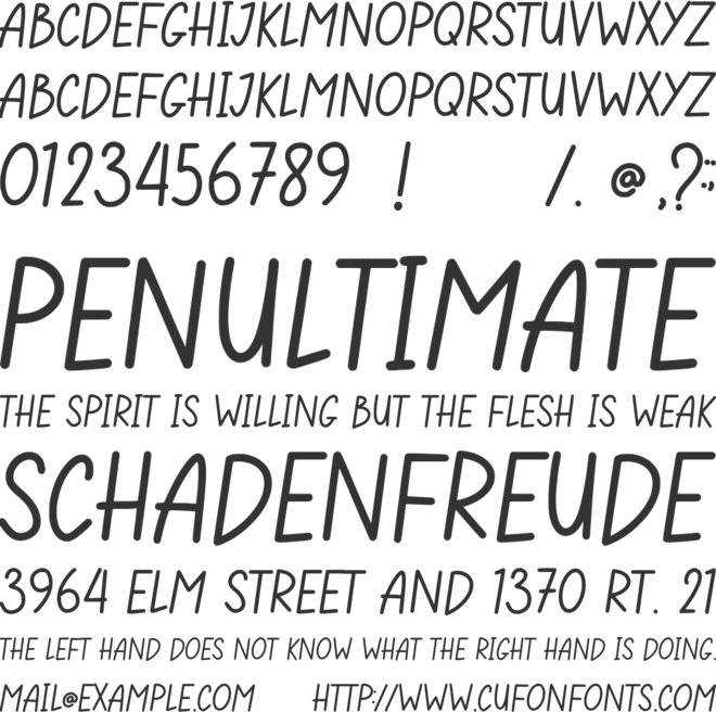 CAVENDISH font preview