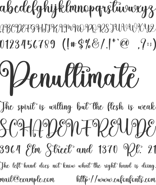 Pavilion font preview