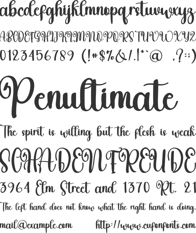 Hightlight font preview