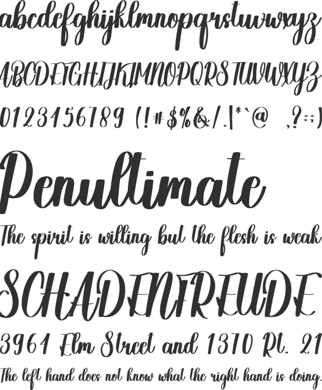 Willoved font preview