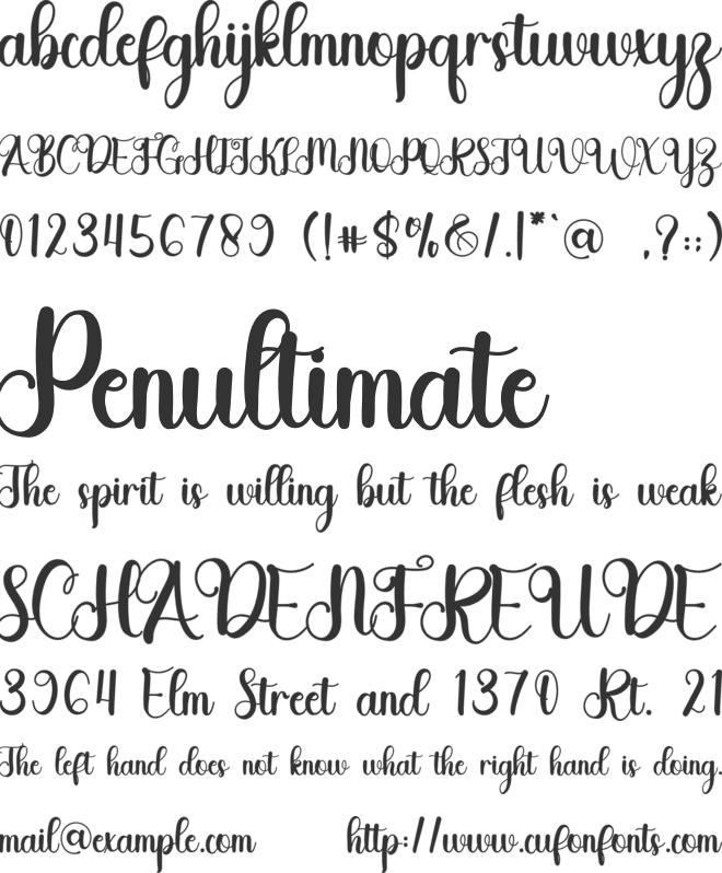 Mantan font preview