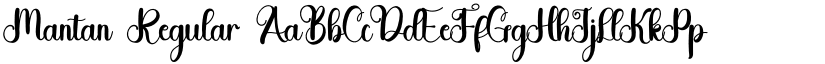 Mantan Regular font