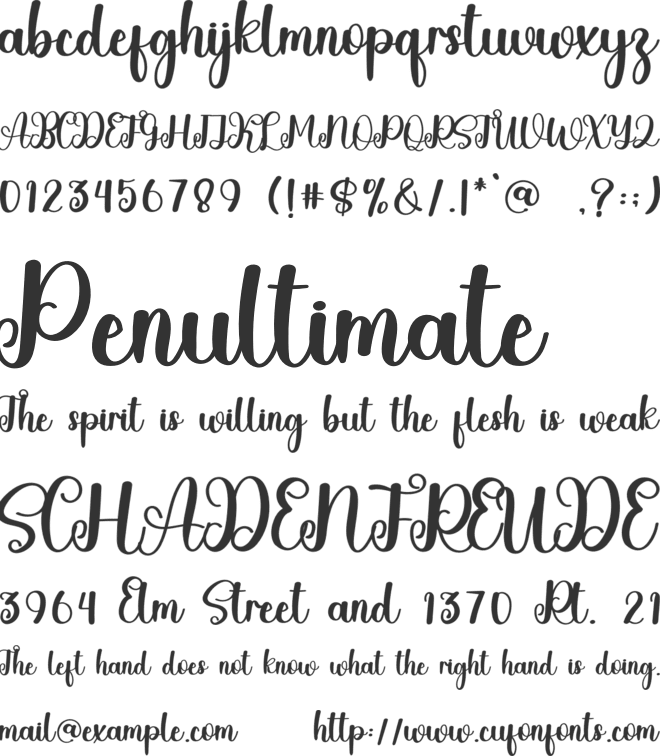 Hi Christmas font preview
