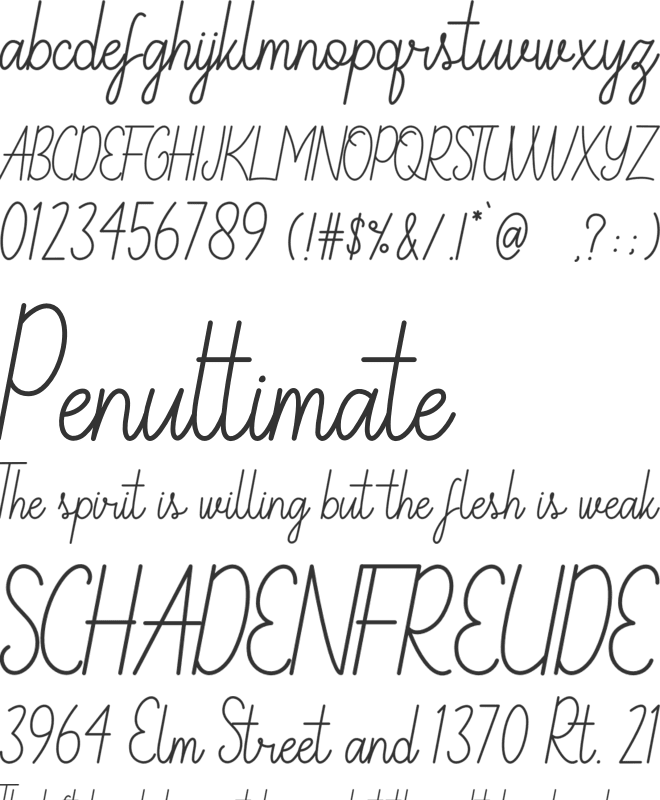 Emoly Signature font preview