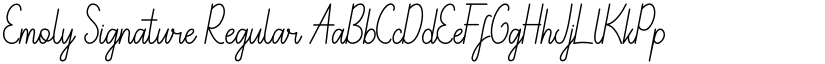 Emoly Signature Regular font