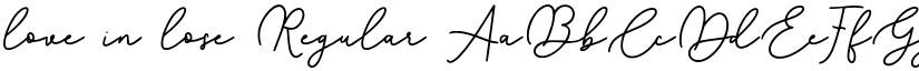 love in lose Regular font