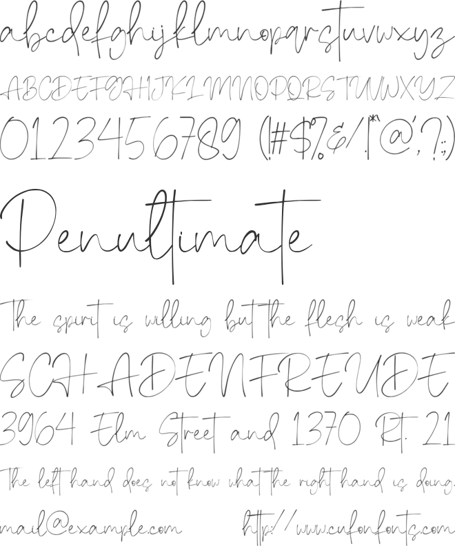 Garelliye font preview