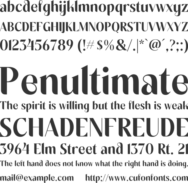 Walkind font preview