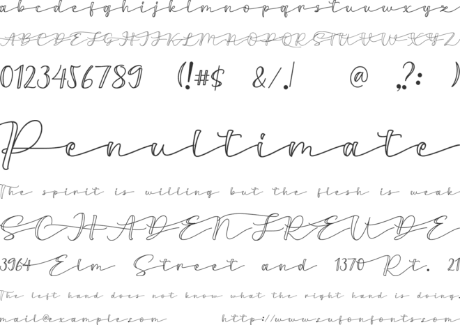 Emily Nathan font preview