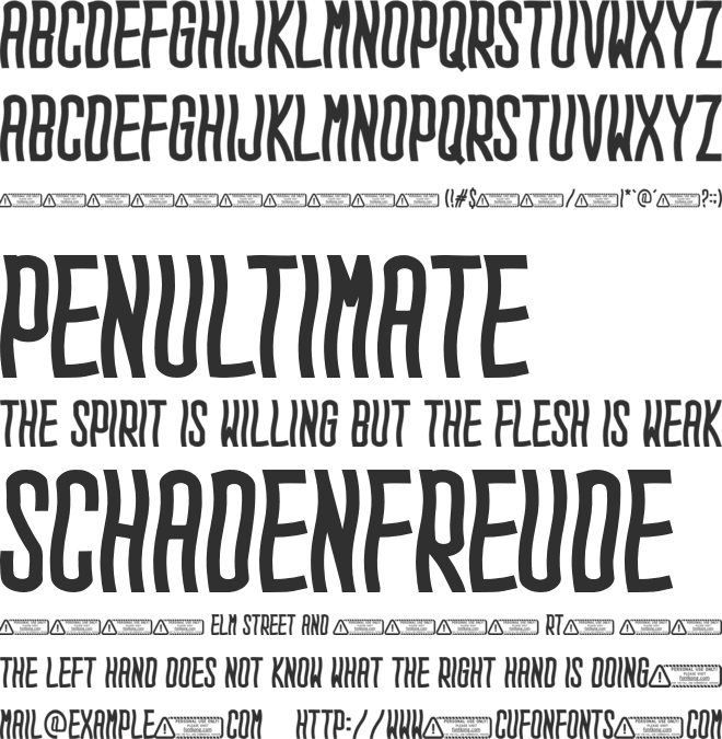 Seghoro font preview