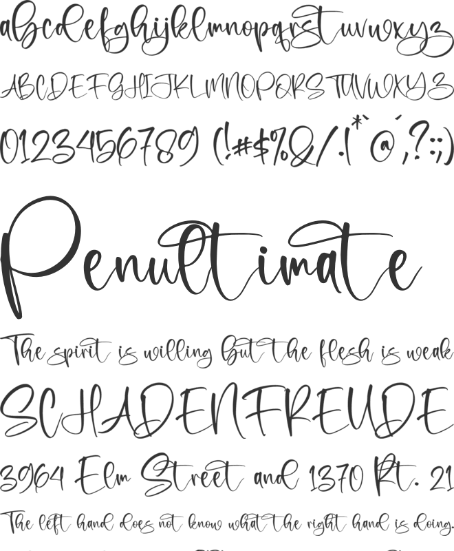 Mattersburg Fortigla font preview