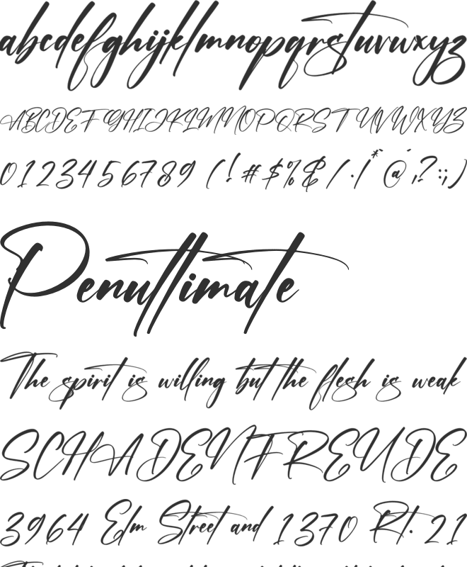 Manetains font preview