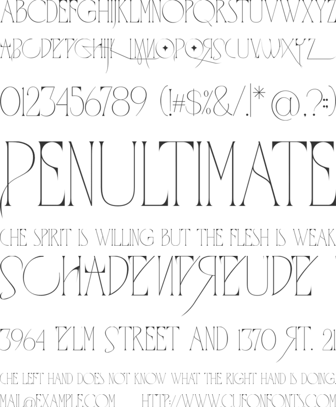 QUARANTINE REGULATIONS font preview