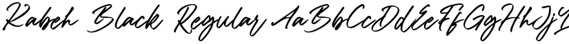 Kabeh Black Regular font