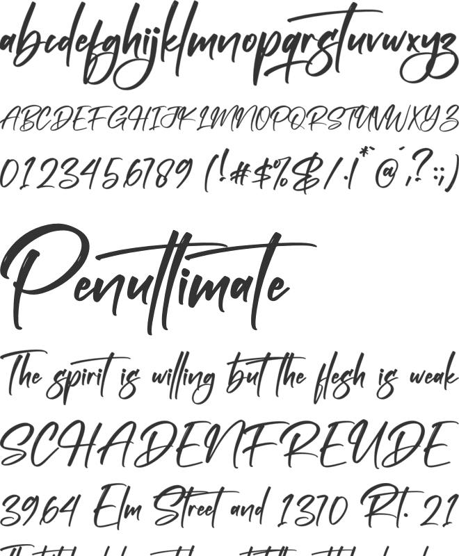 Harthenlie font preview
