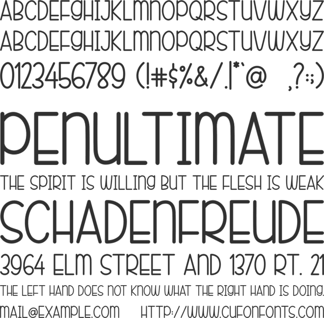 Outin House font preview