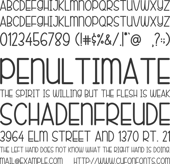 Outin House font preview