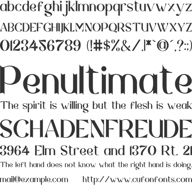Seychelles font preview