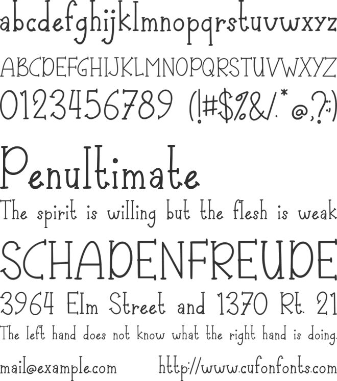 Almondlatte font preview