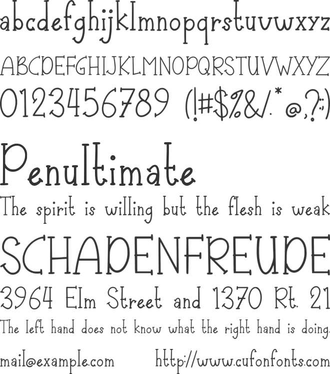 Almondlatte font preview