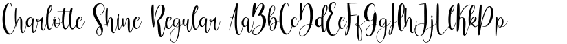 Charlotte Shine Regular font