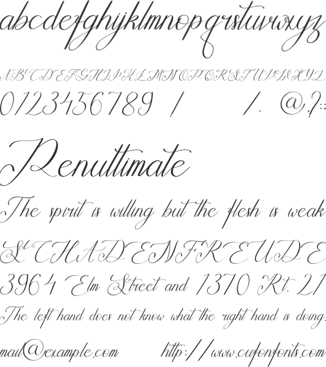 Mightyline font preview