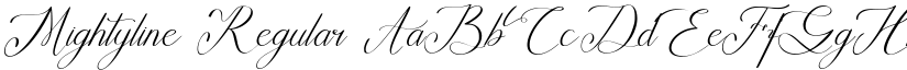 Mightyline Regular font