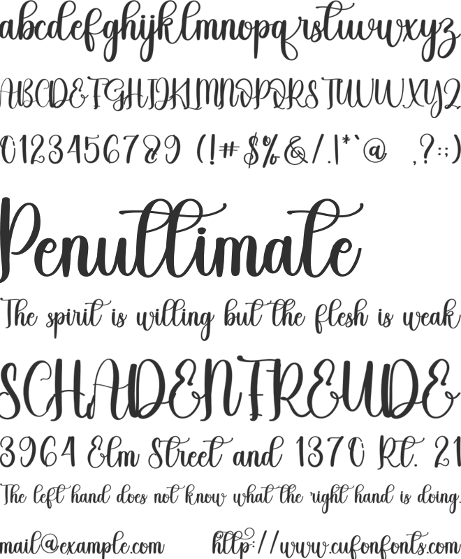 Buysling font preview
