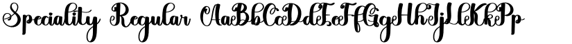 Speciality Regular font