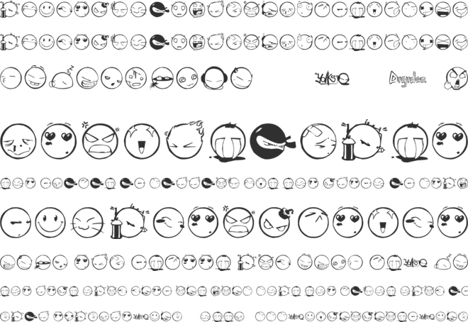 DIST Yolks Emoticons font preview