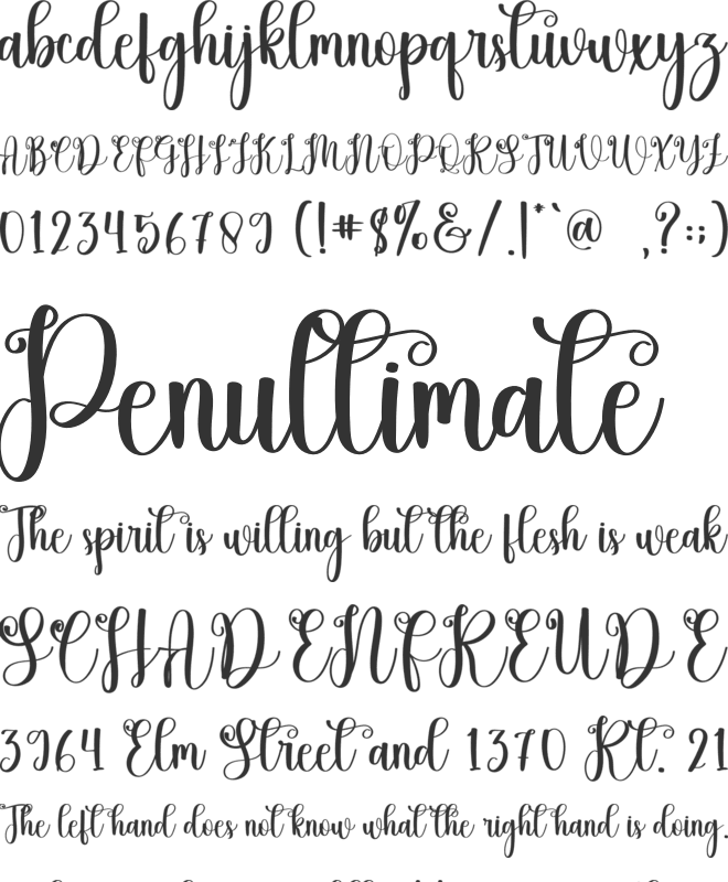 Snowlake font preview