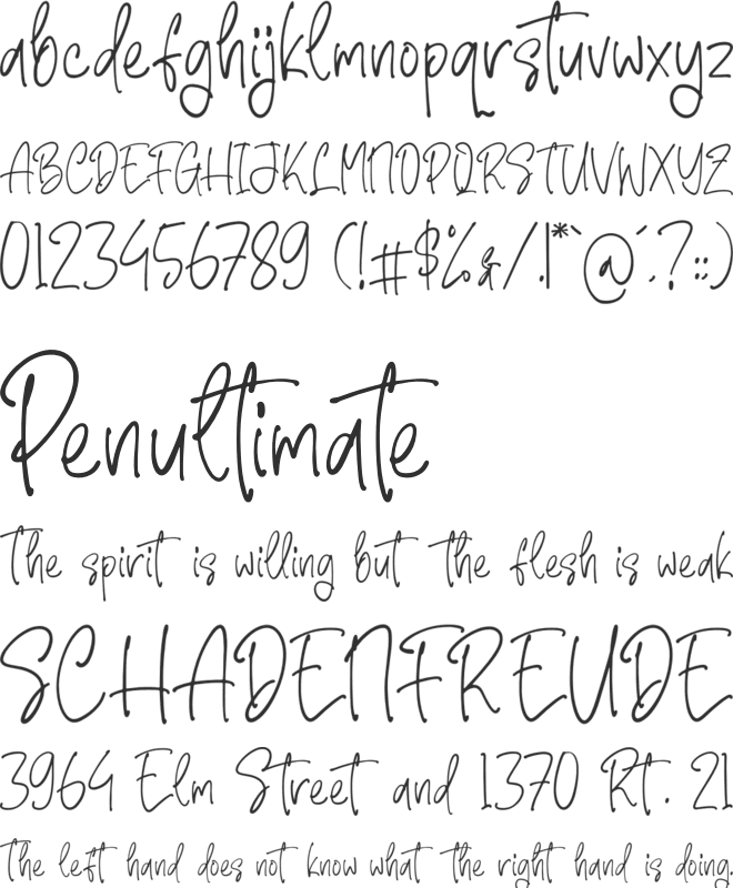 Fallpoint font preview