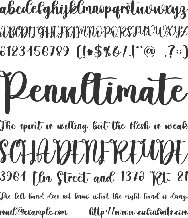 Glathly font preview