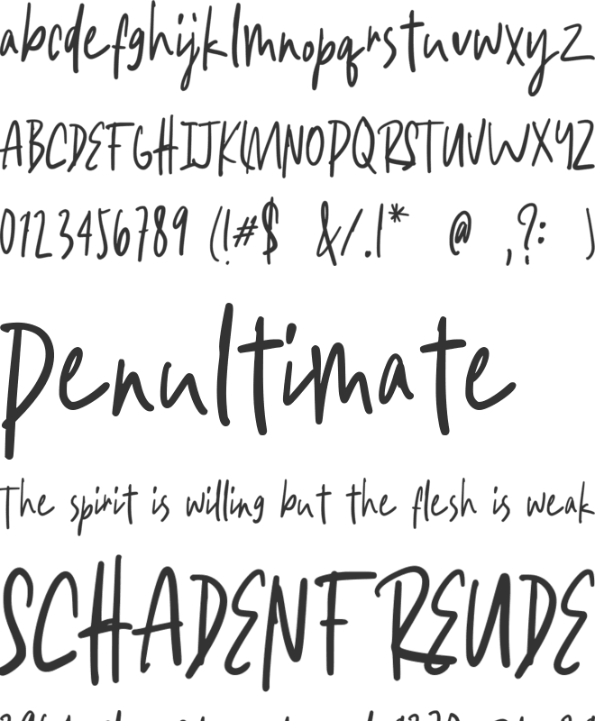 Awesome Sunday font preview