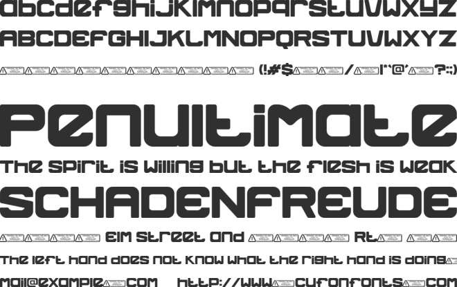Spacesky font preview