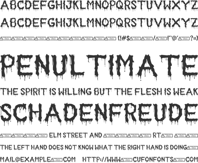 Bloodsoul font preview