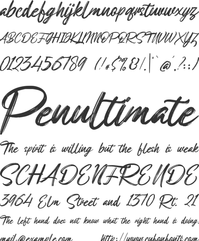 Northblue font preview