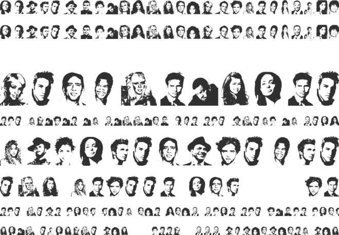 Celeb Faces font preview